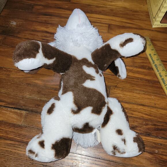 MTY International Bunny Plush White Brown Lop Eared Rabbit Laying 20"L Toy Pet - Picture 2 of 7